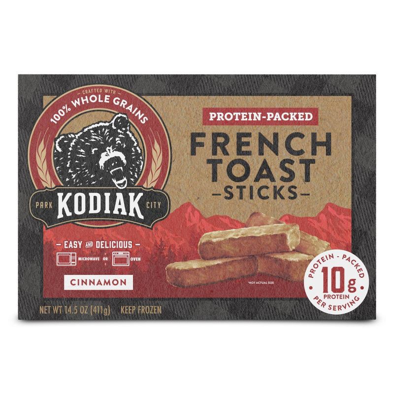 slide 1 of 8, Kodiak Cakes Kodiak Protein-Packed Frozen Cinnamon French Toast Sticks - 14.5oz, 14.5 oz