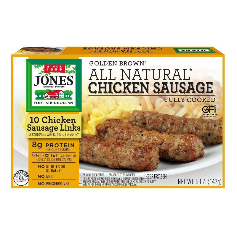 slide 1 of 5, Jones All Natural Frozen Chicken Sausage - 5oz, 5 oz