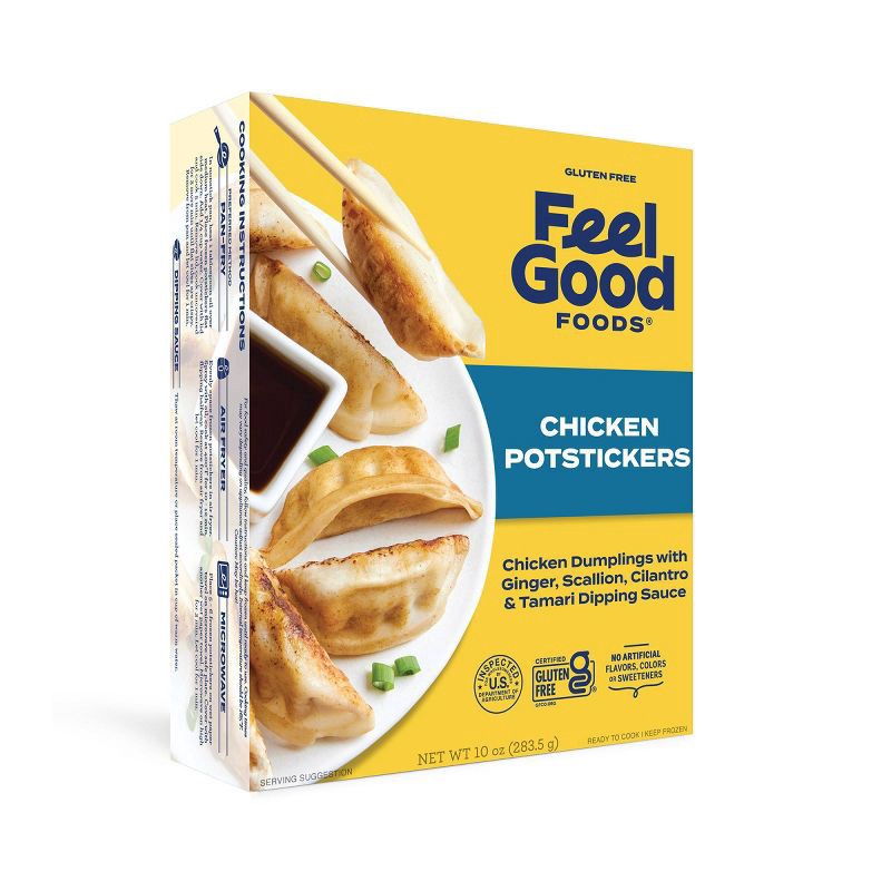 slide 2 of 5, Feel Good Foods Gluten Free Frozen Chicken Potstickers - 10oz, 10 oz