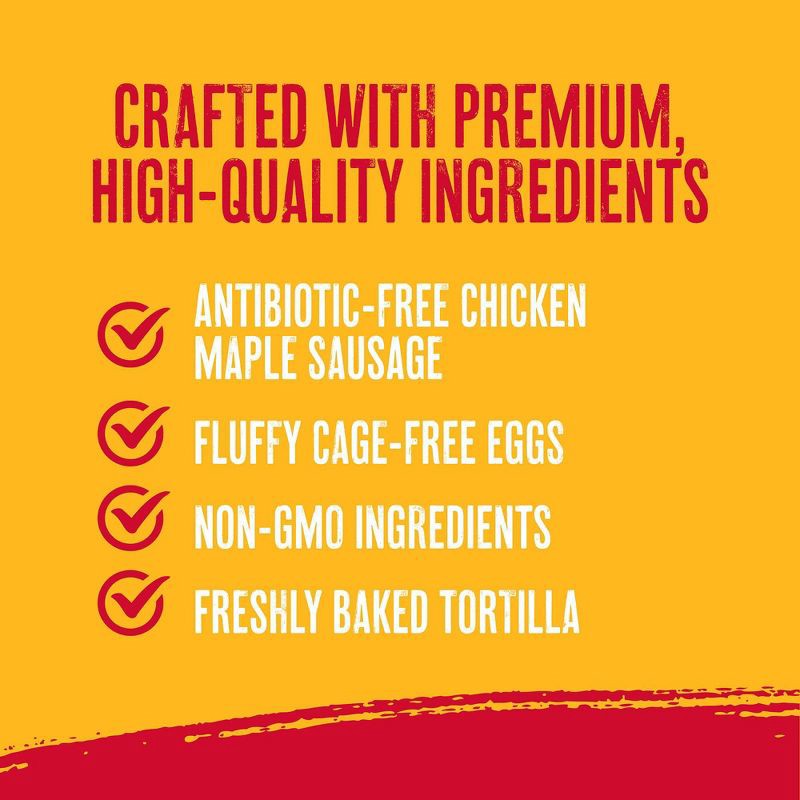 slide 5 of 14, Red's All Natural Red's Frozen Chicken Maple Sausage Egg Cheese Breakfast Burrito - 4.5oz, 4.5 oz