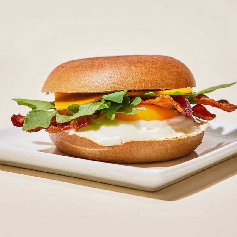 slide 3 of 6, One Mighty Mill Whole Wheat Plain Bagel- 4ct / 13.4oz, 4 ct, 13.4 oz