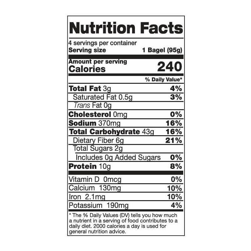 slide 5 of 6, One Mighty Mill Whole Wheat Everything Bagel - 4ct / 13.4oz, 4 ct, 13.4 oz