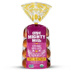 One Mighty Mill Whole Wheat Cinnamon Raisin Bagel - 4ct / 13.4oz