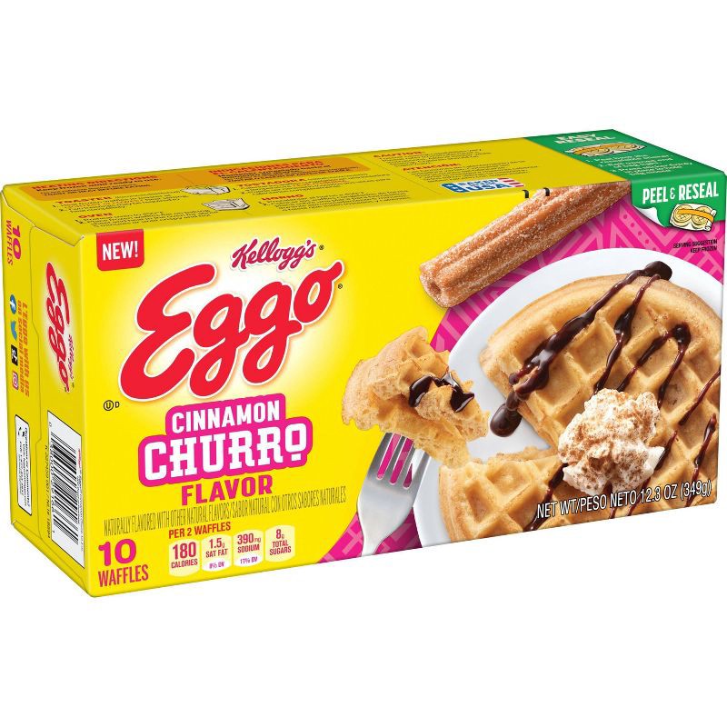 slide 1 of 7, Eggo Frozen Cinnamon Churro Waffles - 12.3oz/10ct, 10 ct; 12.3 oz