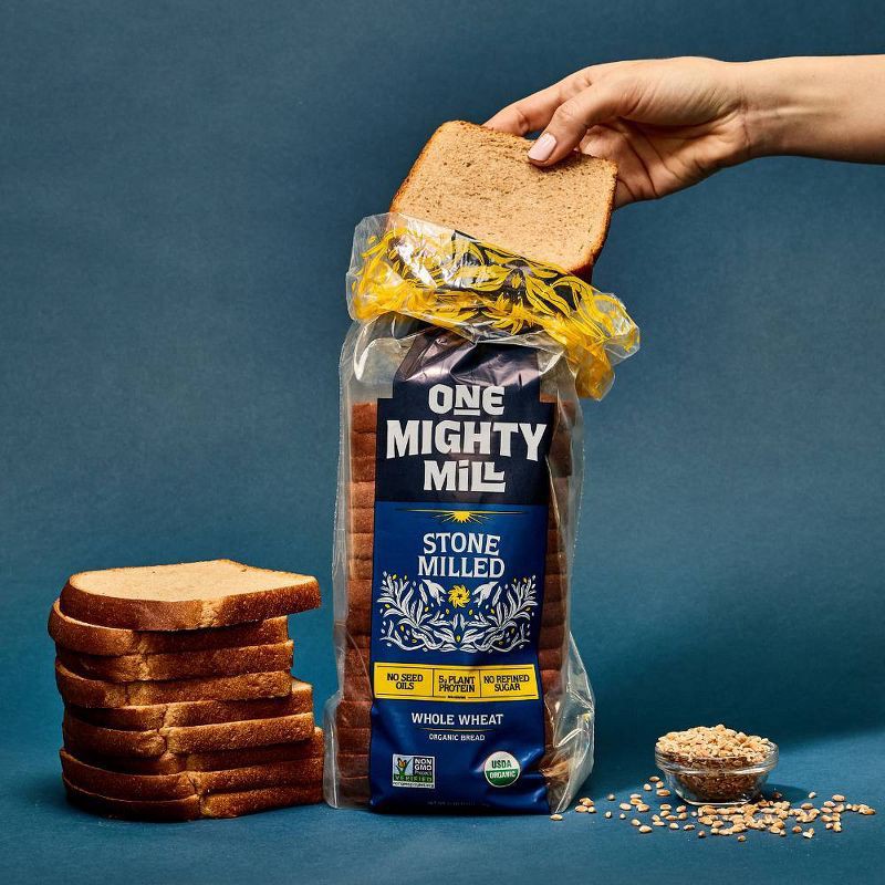 slide 3 of 7, One Mighty Mill Whole Wheat Mighty Bread - 24oz, 24 oz