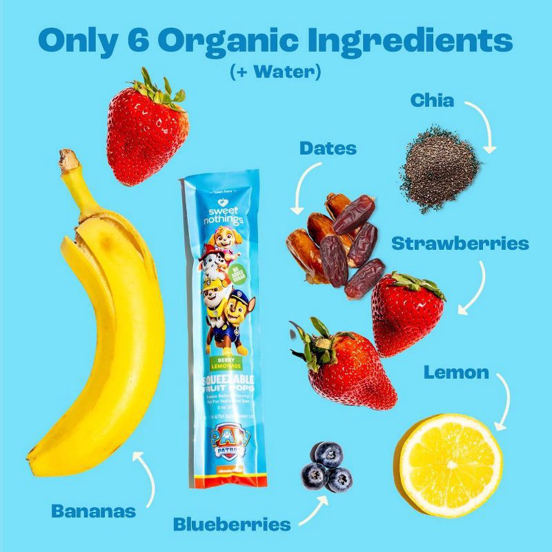 slide 7 of 7, Sweet Nothings Organic Squeezable Berry Frozen Lemonade Fruit Pop - 12oz/6ct, 6 ct; 12 oz