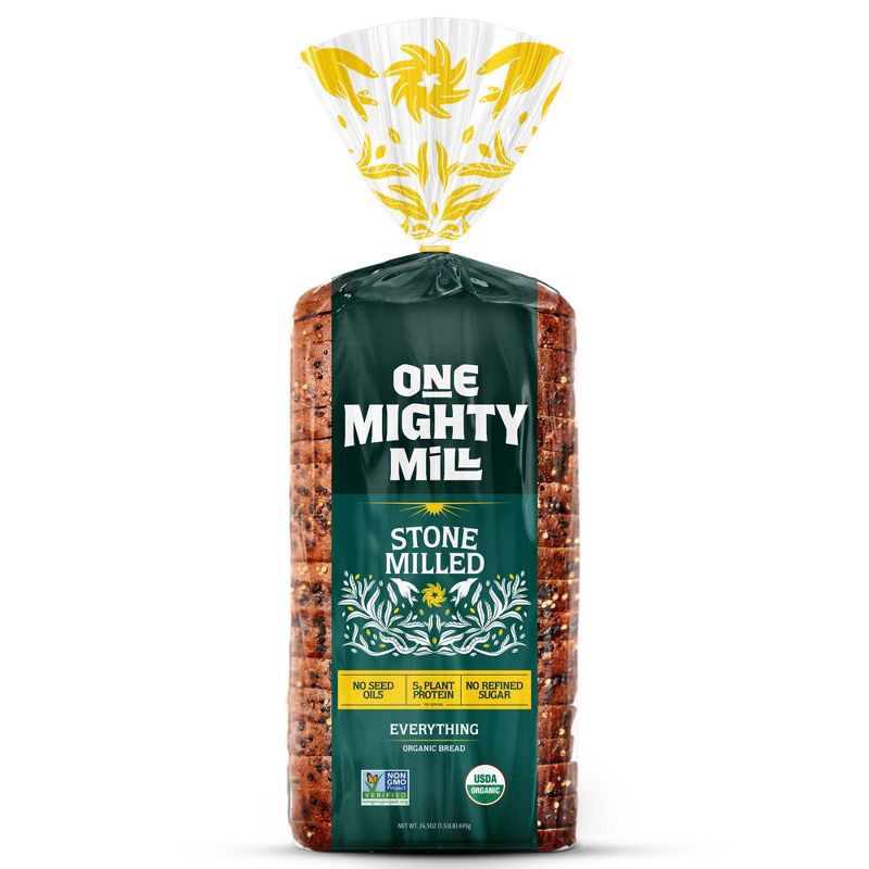 slide 1 of 7, One Mighty Mill Whole Wheat Everything Mighty Bread - 24.5oz, 24.5 oz