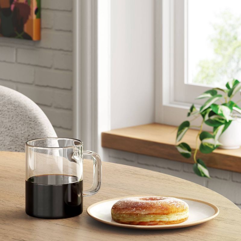 slide 2 of 3, 14oz Borosilicate Glass Mug Clear - Room Essentials™: Microwave & Dishwasher Safe Coffee Cup, Hot/Cold Drinkware, 14 oz