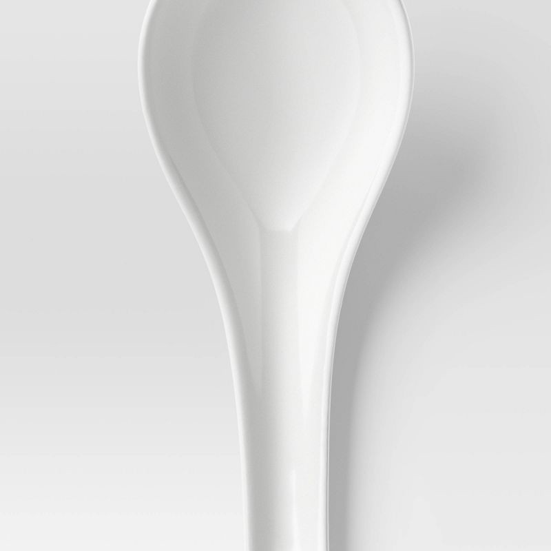slide 3 of 3, 6pk New Porcelain Soup Spoons White - Threshold™: Modern, Microwave & Dishwasher-Safe, Service for 6, 6 ct