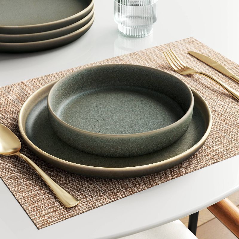 slide 2 of 3, Stoneware Tilley Dinner Bowl Olive Green - Threshold™, 1 ct