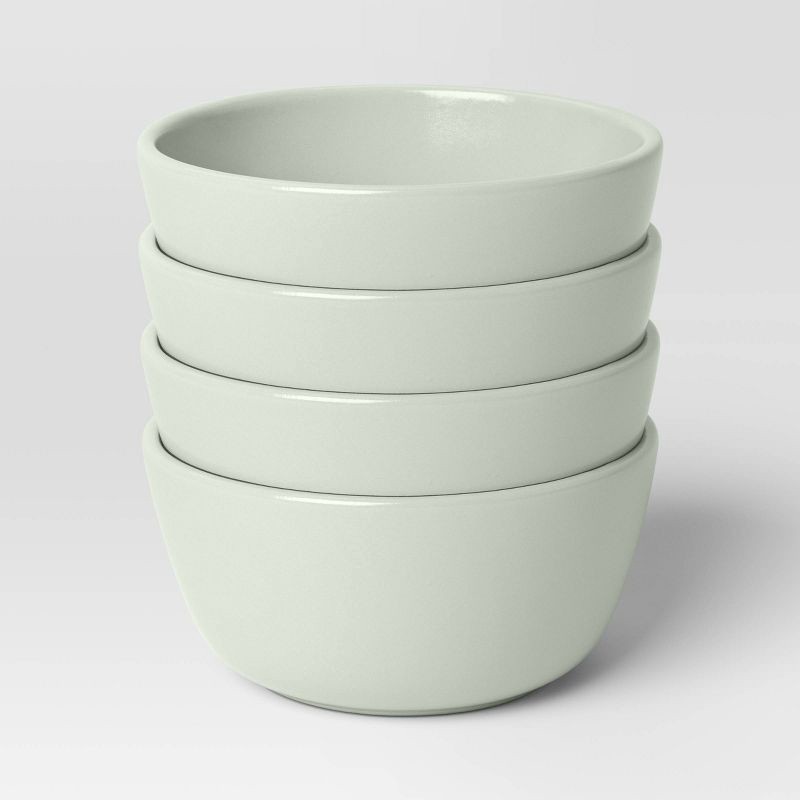 slide 3 of 4, 8oz 4pk Stoneware Avesta Mini Rice Bowls Light Green - Threshold™, 4 ct; 8 oz