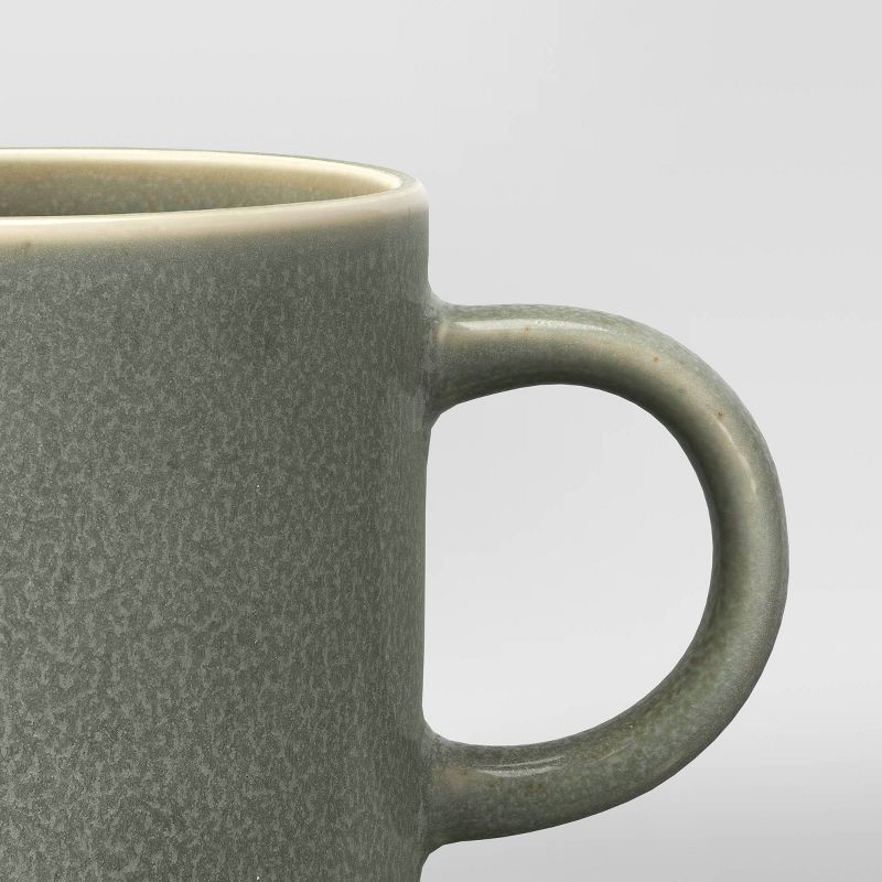 slide 3 of 3, 13.52 fl oz Stoneware Tilley Mug Olive Green - Threshold™, 13.52 fl oz