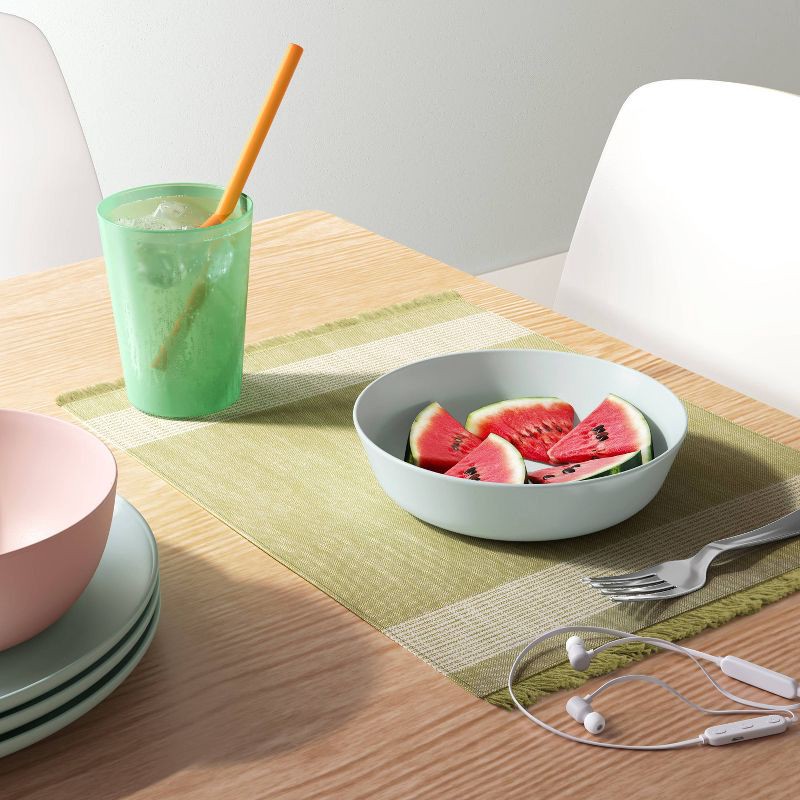 slide 2 of 3, 1200ml Plastic Dinner Bowl Mint Green - Room Essentials™: Plastic, Microwave & Dishwasher Safe, 8" Diameter, 1200 ml