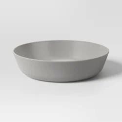 1200ml Plastic Dinner Bowl Light Gray - Room Essentials™: Plastic, Microwave & Dishwasher Safe, 40.5oz Capacity