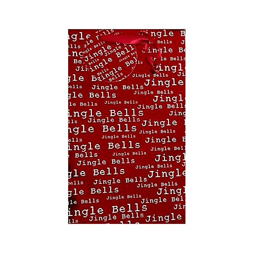 slide 1 of 1, The Gift Wrap Company Jingle Bells Pillar Tote Bag, 1 ct