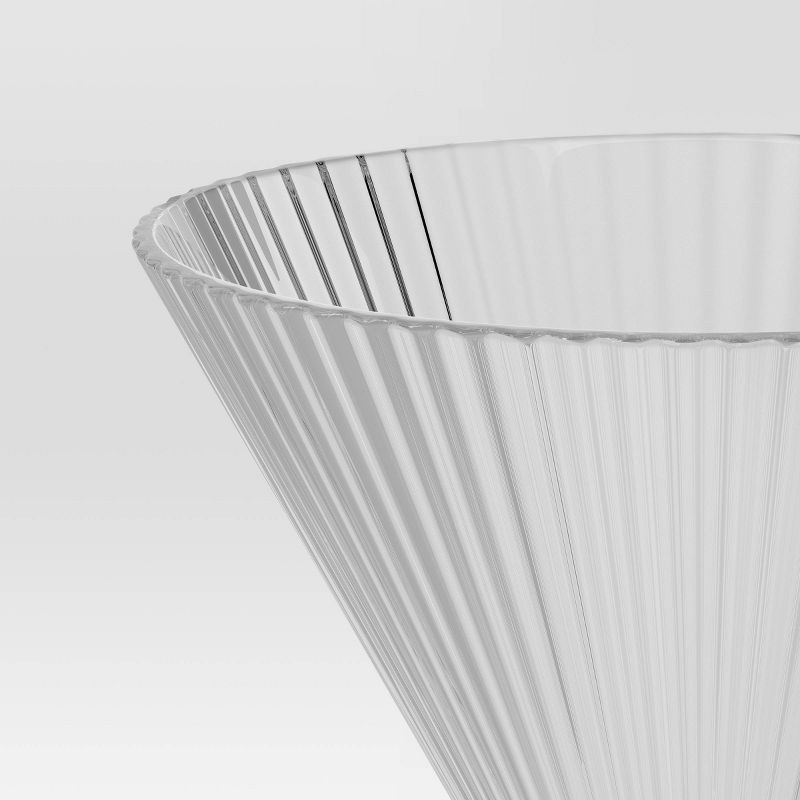 slide 3 of 3, 5.7oz Ribbed Cassin Martini Glass - Threshold™, 5.7 oz