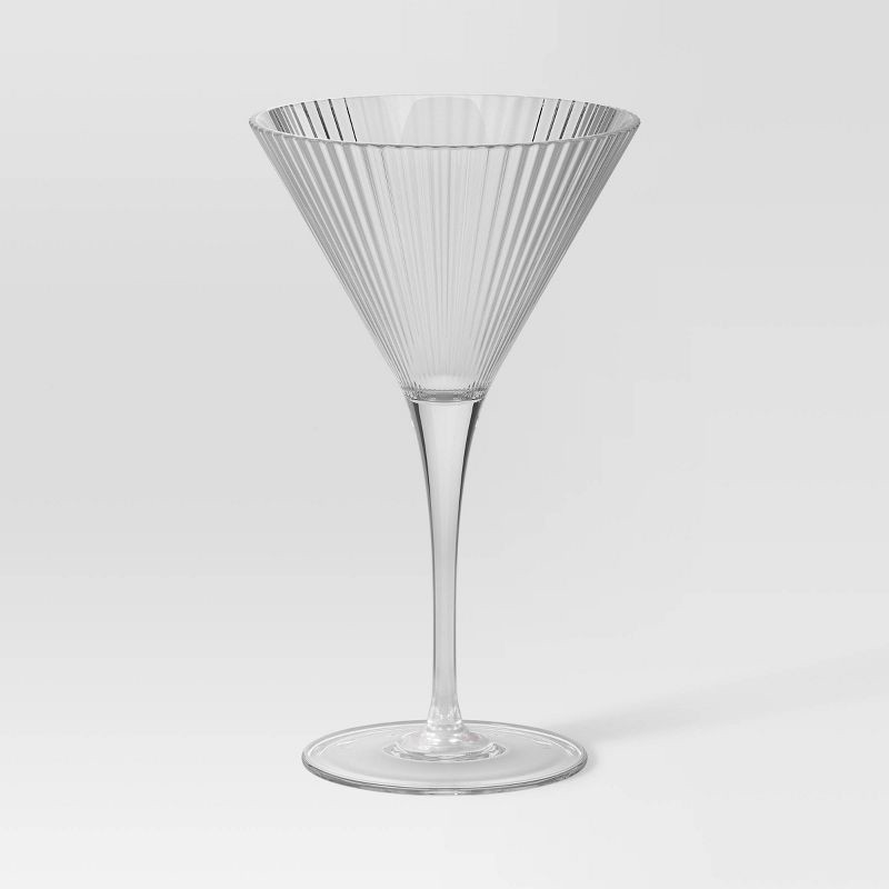 slide 1 of 3, 5.7oz Ribbed Cassin Martini Glass - Threshold™, 5.7 oz