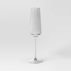 7.1oz Ribbed Stemmed Cassin Champagne Flute - Threshold™