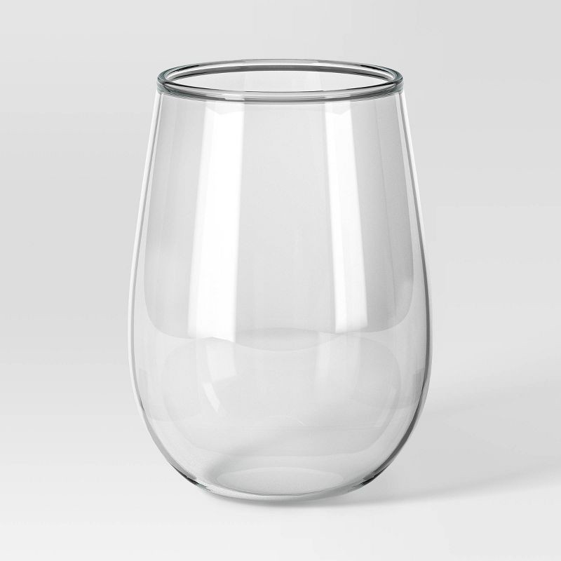 slide 1 of 3, 15oz Stemless Hutton Wine Glass - Threshold™, 15 oz