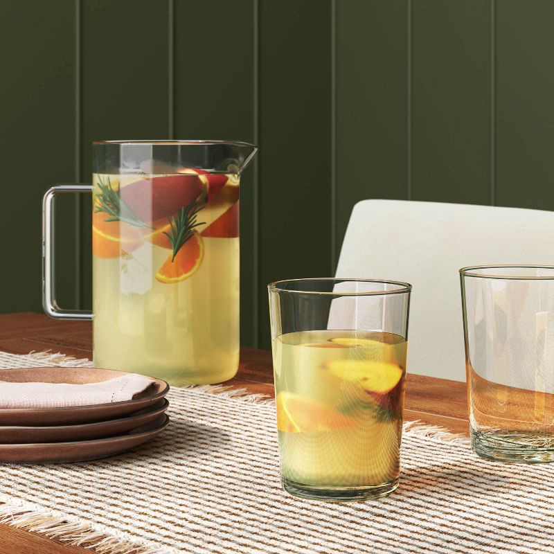 slide 2 of 3, 18.6oz Glass Bower Tall Tumbler Clear - Threshold™, 18.6 oz