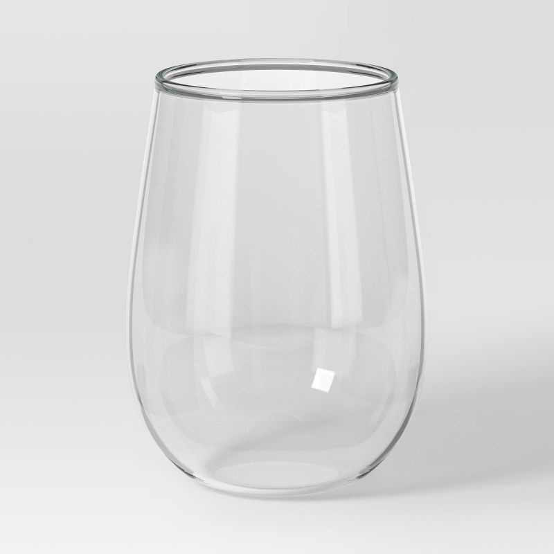 slide 3 of 4, 15oz 6pk Stemless Hutton Wine Glasses - Threshold™, 6 ct