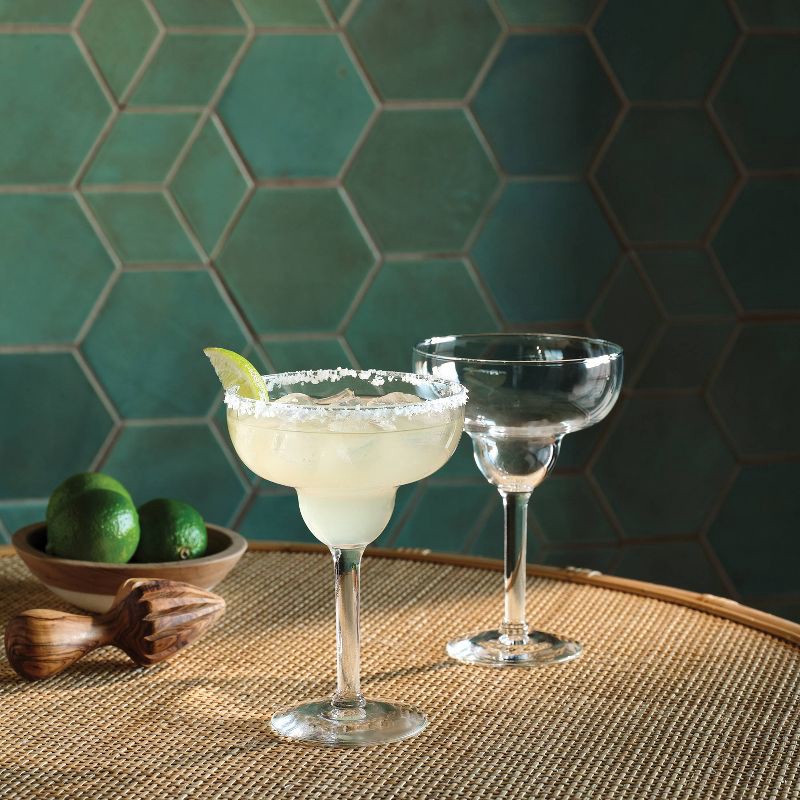 slide 2 of 3, 4pk Margarita Cocktail Glass Set - Threshold™: Clear Glass Drinkware, Dishwasher-Safe, 14.75oz Capacity, Service for 4, 4 ct, 14.75 oz
