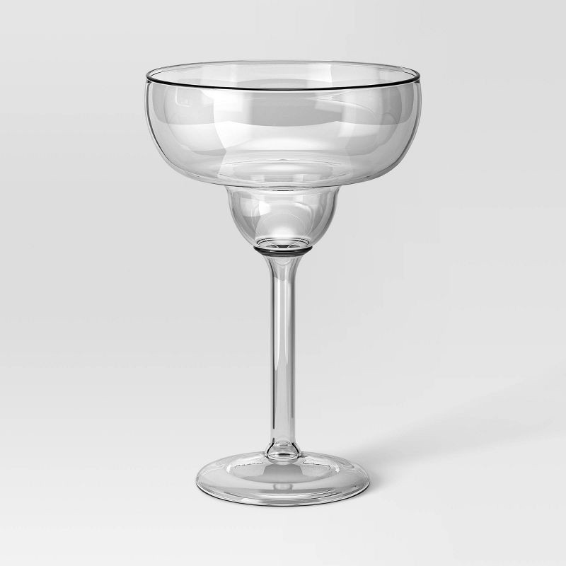 slide 3 of 3, 4pk Margarita Cocktail Glass Set - Threshold™: Clear Glass Drinkware, Dishwasher-Safe, 14.75oz Capacity, Service for 4, 4 ct, 14.75 oz