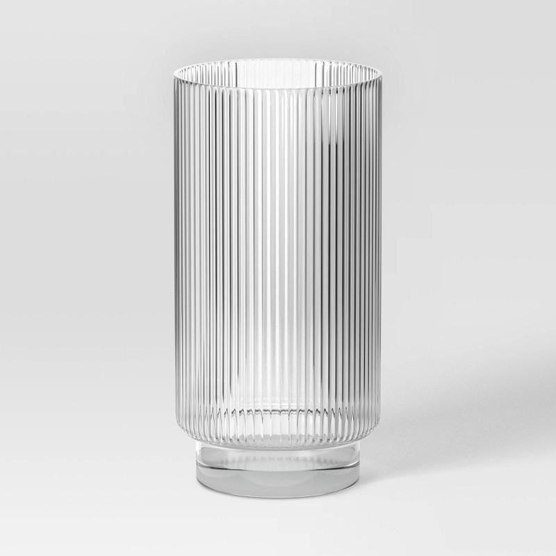 slide 1 of 3, 20.2oz Glass Ribbed Cassin Tall Tumbler - Threshold™, 20.2 oz