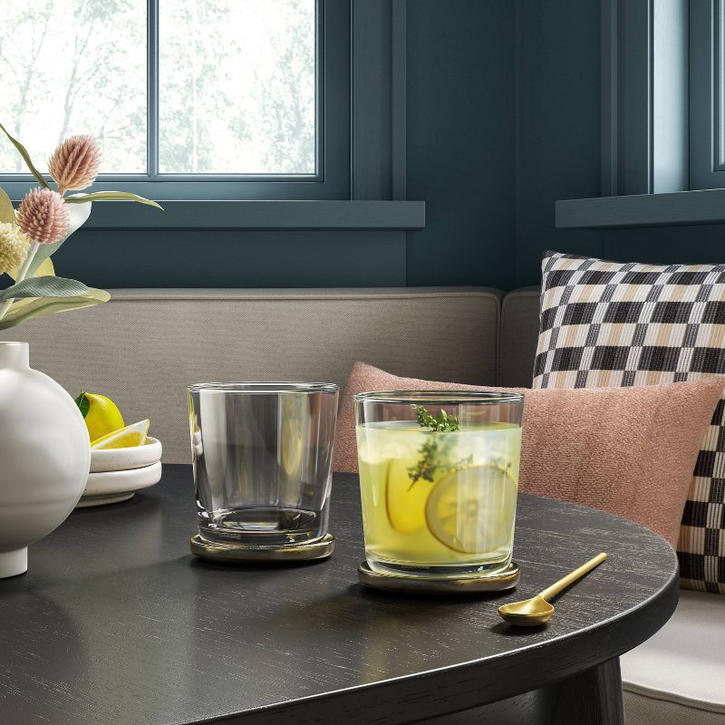 slide 2 of 3, 13.2 fl oz Glass Bower Short Tumbler Gray - Threshold™, 13.2 fl oz