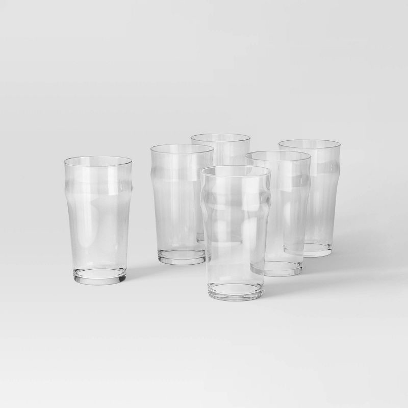 slide 1 of 4, 19oz 6pk Hutton Pint Glasses - Threshold™, 19 oz, 6 ct