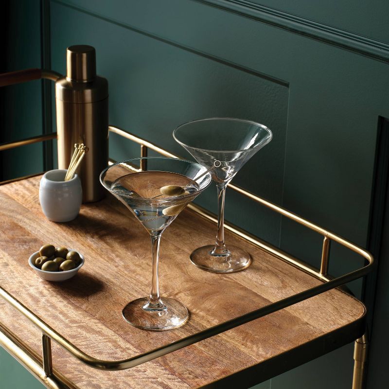 slide 2 of 4, 4pk Entertaining Martini Cocktail Glass Set - Threshold™: Clear Glass, Dishwasher-Safe, 8oz Capacity, Set of 4, 4 ct; 8 oz