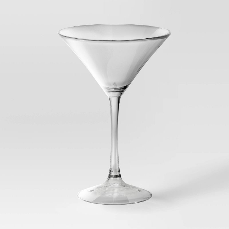 slide 3 of 4, 4pk Entertaining Martini Cocktail Glass Set - Threshold™: Clear Glass, Dishwasher-Safe, 8oz Capacity, Set of 4, 4 ct; 8 oz