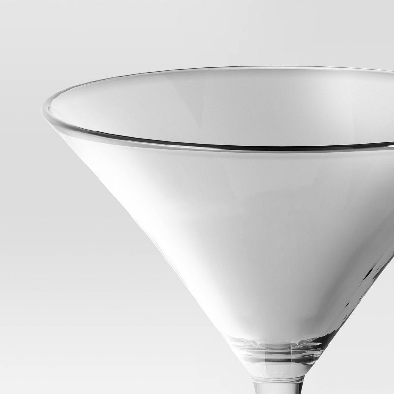 slide 4 of 4, 4pk Entertaining Martini Cocktail Glass Set - Threshold™: Clear Glass, Dishwasher-Safe, 8oz Capacity, Set of 4, 4 ct; 8 oz