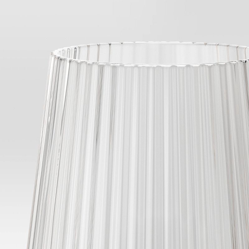 slide 3 of 3, 16.9oz Ribbed Stemmed Cassin Wine Glass - Threshold™, 16.9 oz