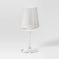 16.9oz Ribbed Stemmed Cassin Wine Glass - Threshold™