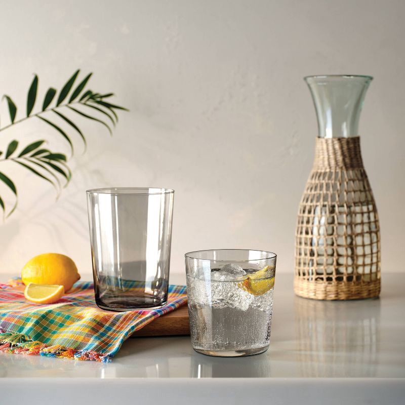 slide 2 of 4, 12pk Mixed Bower Tumbler Set Gray - Threshold™, 12 ct