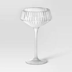 6.4oz Ribbed Cassin Coupe Glass - Threshold™