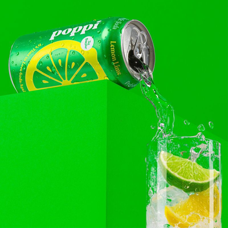 slide 5 of 6, Poppi Lemon Lime Prebiotic Soda - 12 fl oz Can, 12 fl oz