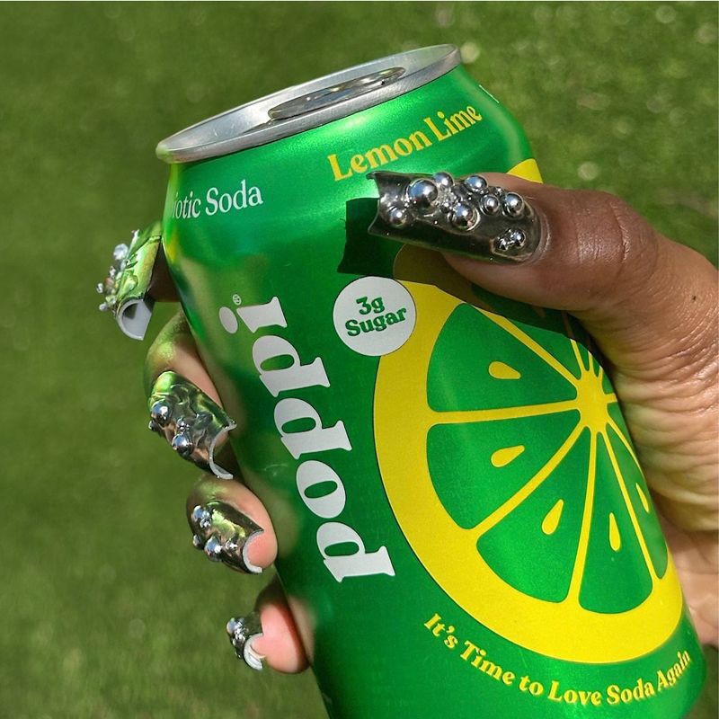 slide 6 of 6, Poppi Lemon Lime Prebiotic Soda - 4pk/12 fl oz Cans, 4 ct; 12 fl oz