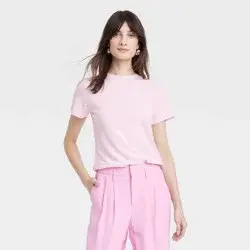 Women's Short Sleeve T-Shirt - A New Day™ Light Pink XL