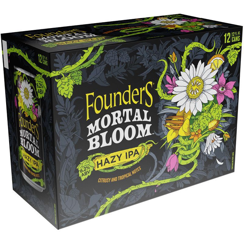 slide 1 of 6, Founders Brewing Co. Founders Mortal Bloom Hazy IPA - 12pk/12 fl oz Cans, 12 ct; 12 fl oz