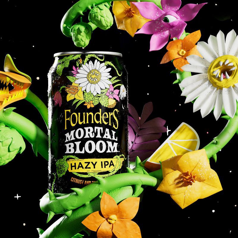 slide 5 of 7, Founders Brewing Co. Founders Mortal Bloom Hazy IPA - 12pk/12 fl oz Cans, 12 ct; 12 fl oz