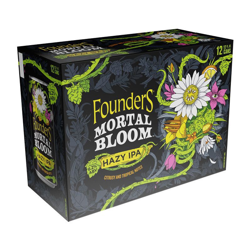 slide 6 of 6, Founders Brewing Co. Founders Mortal Bloom Hazy IPA - 12pk/12 fl oz Cans, 12 ct; 12 fl oz