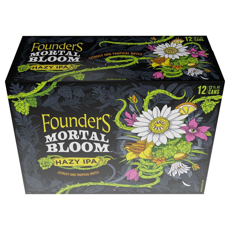 slide 7 of 7, Founders Brewing Co. Founders Mortal Bloom Hazy IPA - 12pk/12 fl oz Cans, 12 ct; 12 fl oz