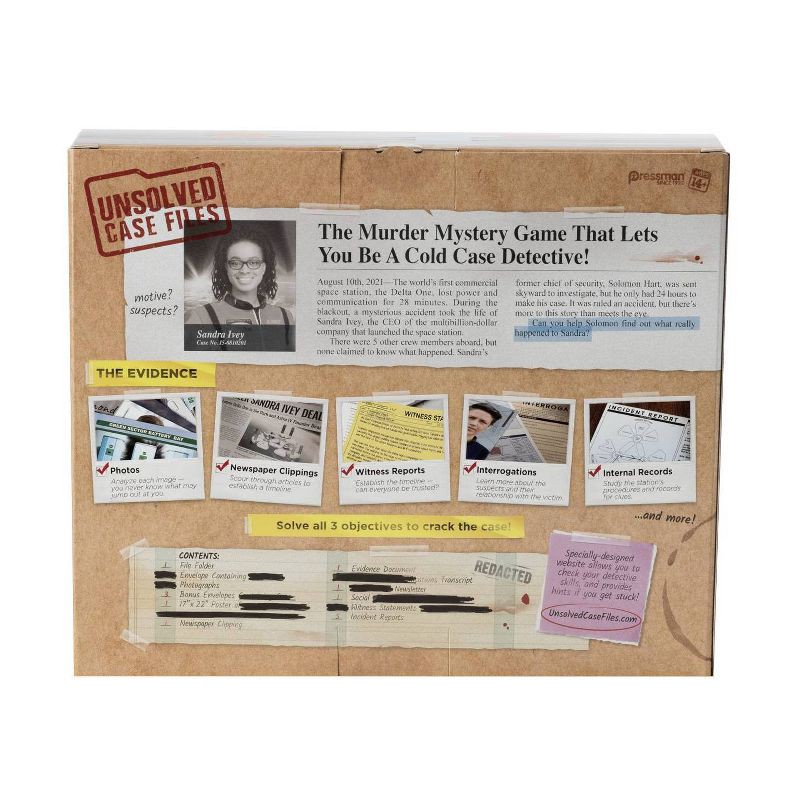 slide 4 of 6, Unsolved Case Files: Sandra Ivey Game, 1 ct