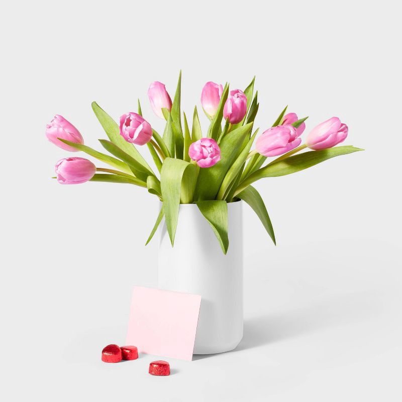 slide 3 of 3, Fresh Cut 10-stem Pink Tulip Flowers - Spritz™, 1 ct