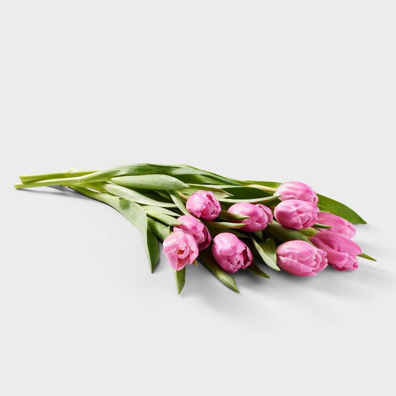slide 1 of 3, Fresh Cut 10-stem Pink Tulip Flowers - Spritz™, 1 ct