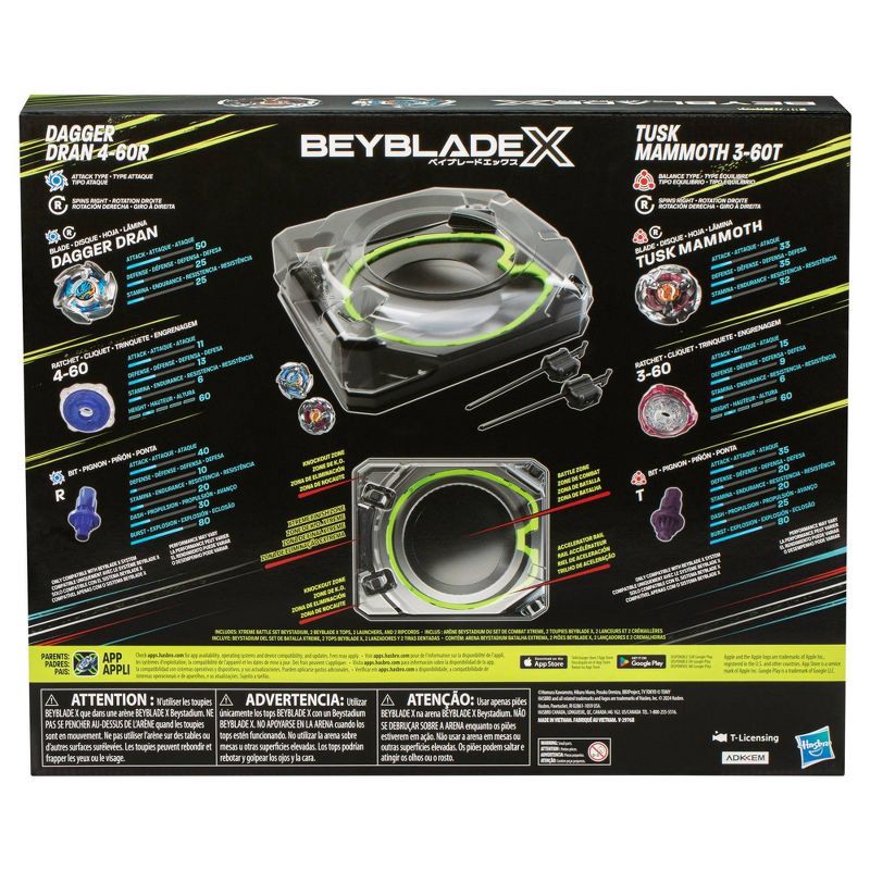 slide 5 of 7, Beyblade X Dagger and Tusk Xtreme Battle Set: Ultimate Beyblade Toys for Kids, High-Performance Battle Tops, Ages 8 and Up, 1 ct