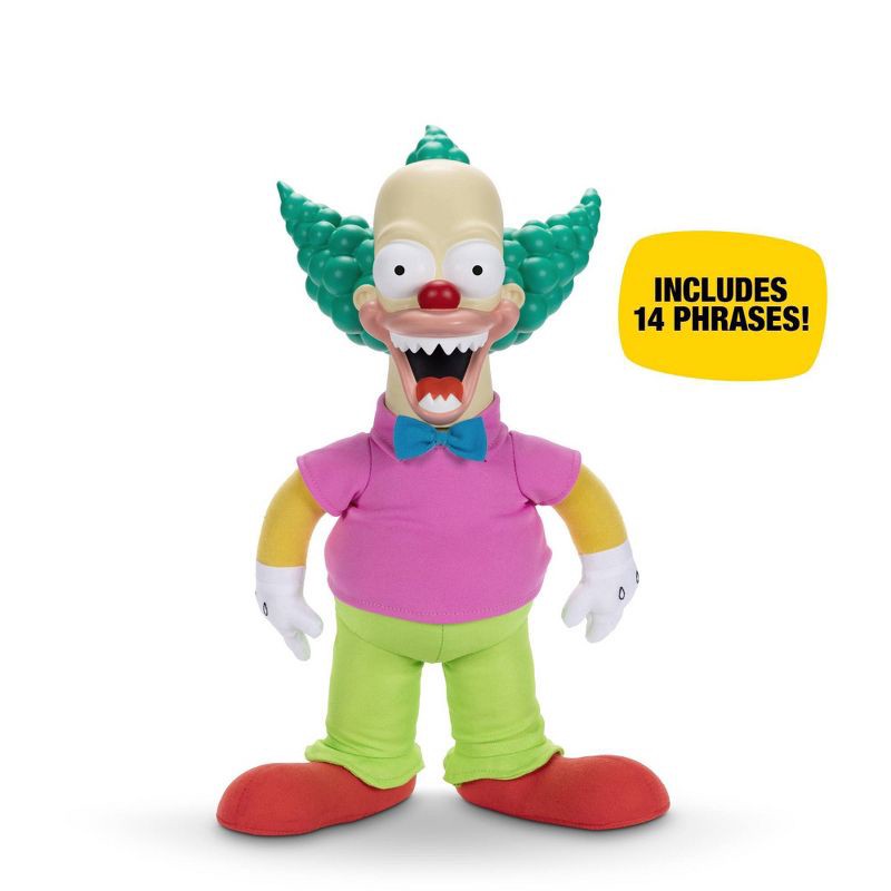 slide 2 of 9, The Simpsons Good and Evil 16" Talking Krusty Pull String Doll Plush, 1 ct