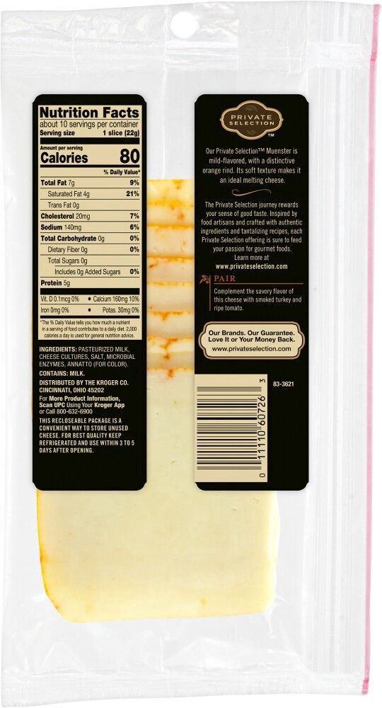 slide 2 of 4, Private Selection Muenster Singles, 8 oz